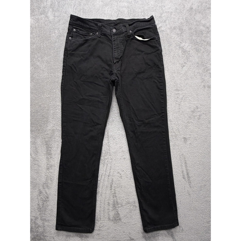 Levis 511 Jeans Mens Measured 34x31 Black Slim Tapered Stretch Denim Zip Fly
